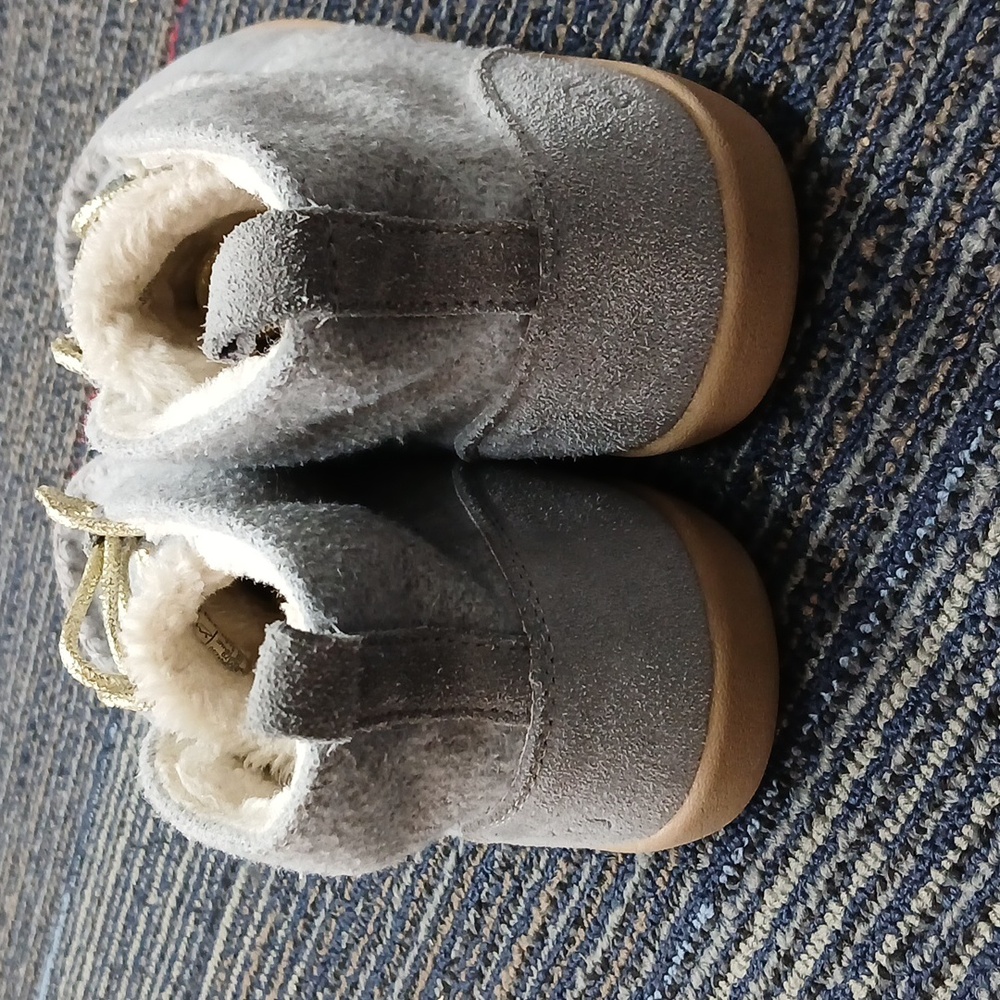 Women's All Season Lands End Bootie Slippers Gray Heather Sz. 7 - Picture 5 of 9